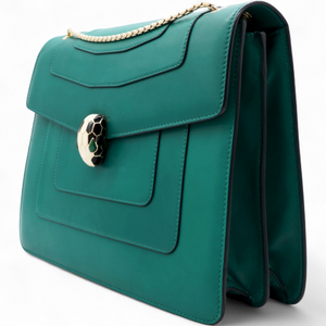 Serpenti Forever Shoulder Bag Emerald Green