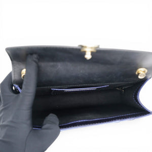 Blue Patent Leather Serpenti Forever Shoulder Bag