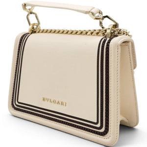 Serpenti Leather Crossbody Bag In Beige