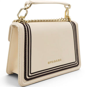 Serpenti Leather Crossbody Bag In Beige