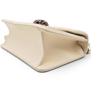 Serpenti Leather Crossbody Bag In Beige