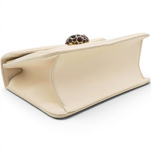 Serpenti Leather Crossbody Bag In Beige