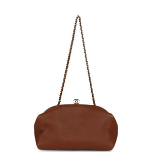 Chanel Small Clutch with Chain Camel Lambskin Gold Hardware