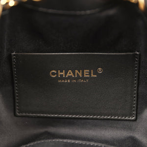 Chanel Mini 25 Hobo Bag Black Pony Hair Gold Hardware