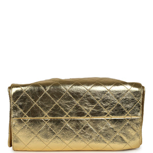 Chanel Small 25 Hobo Bag Gold Metallic Calfskin Silver Hardware