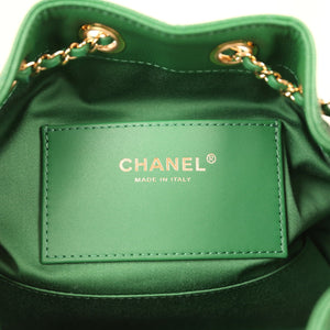 Chanel Mini 25 Hobo Bag Green Caviar Gold Hardware