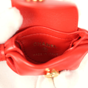 Chanel Mini Candy Bag Charm Red Lambskin Gold Hardware