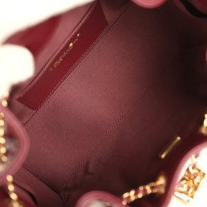 Chanel Mini 25 Hobo Bag Dark Burgundy Caviar Gold Hardware