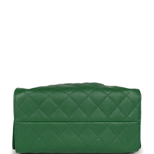 Chanel Small 25 Hobo Bag Green Caviar Gold Hardware