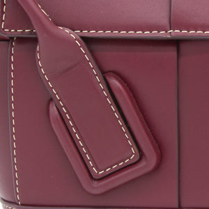 French Calfskin Small Intrecciato Arco 33 Bordeaux