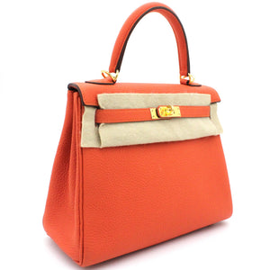 Kelly 25 Togo 9J Feu Leather