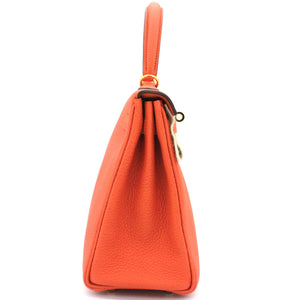 Kelly 25 Togo 9J Feu Leather