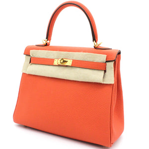 Kelly 25 Togo 9J Feu Leather