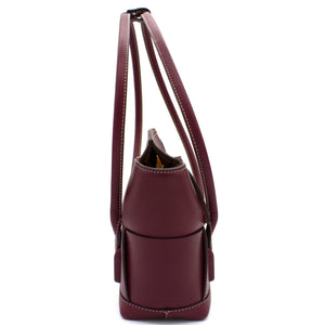 French Calfskin Small Intrecciato Arco 33 Bordeaux