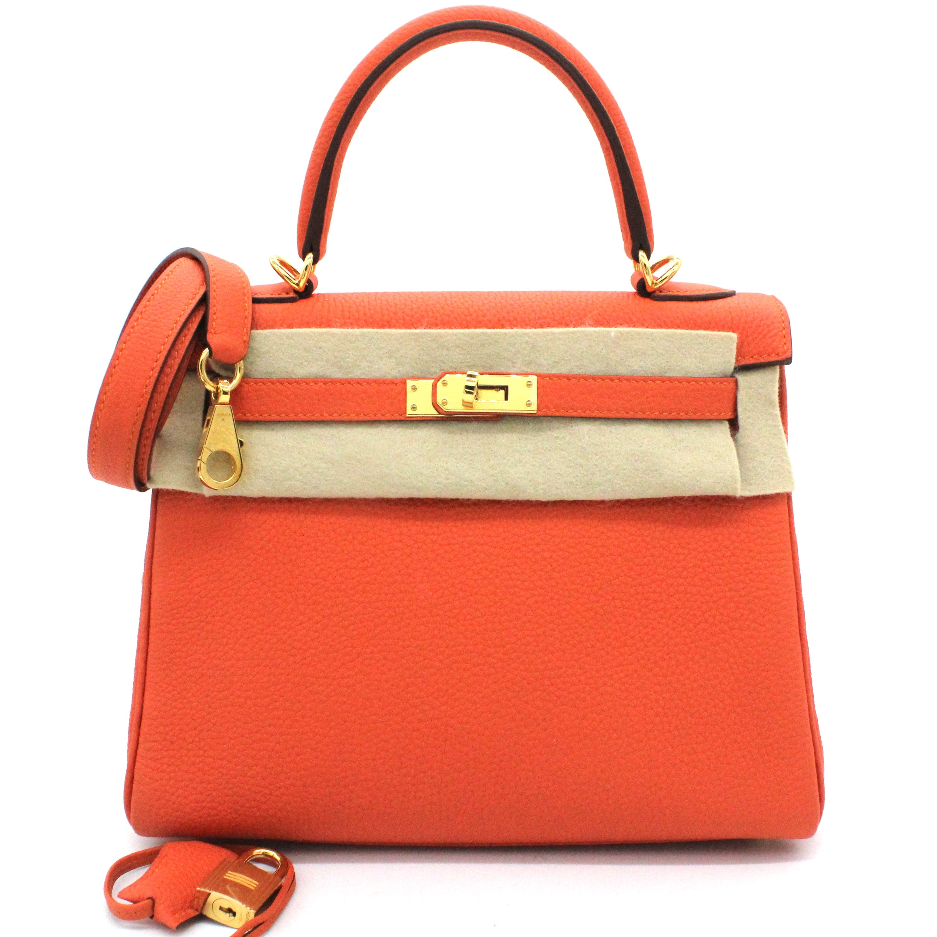 Kelly 25 Togo 9J Feu Leather