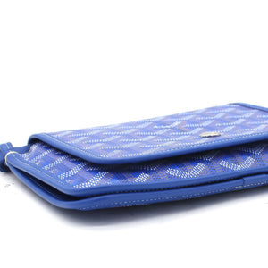 Blue Goyardine Coated Canvas Plumet Crossbody Bag