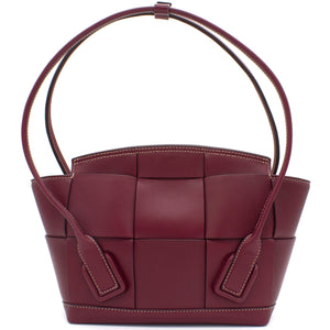 French Calfskin Small Intrecciato Arco 33 Bordeaux