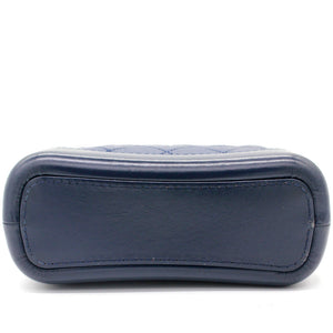 Calfskin Quilted Small Gabrielle Hobo Blue