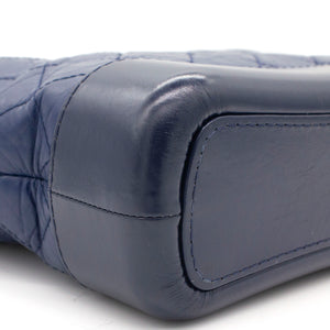Calfskin Quilted Small Gabrielle Hobo Blue