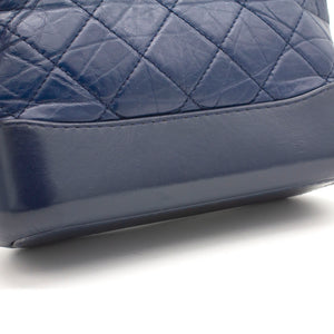 Calfskin Quilted Small Gabrielle Hobo Blue