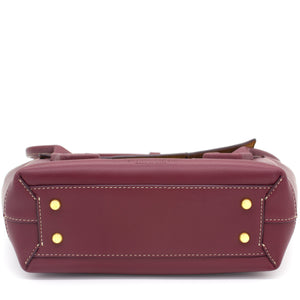 French Calfskin Small Intrecciato Arco 33 Bordeaux