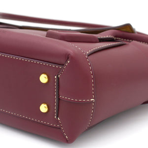 French Calfskin Small Intrecciato Arco 33 Bordeaux