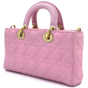 Pink Quilted Leather Runway Bag