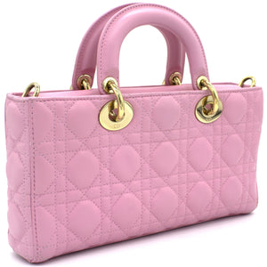 Pink Quilted Leather Runway Bag