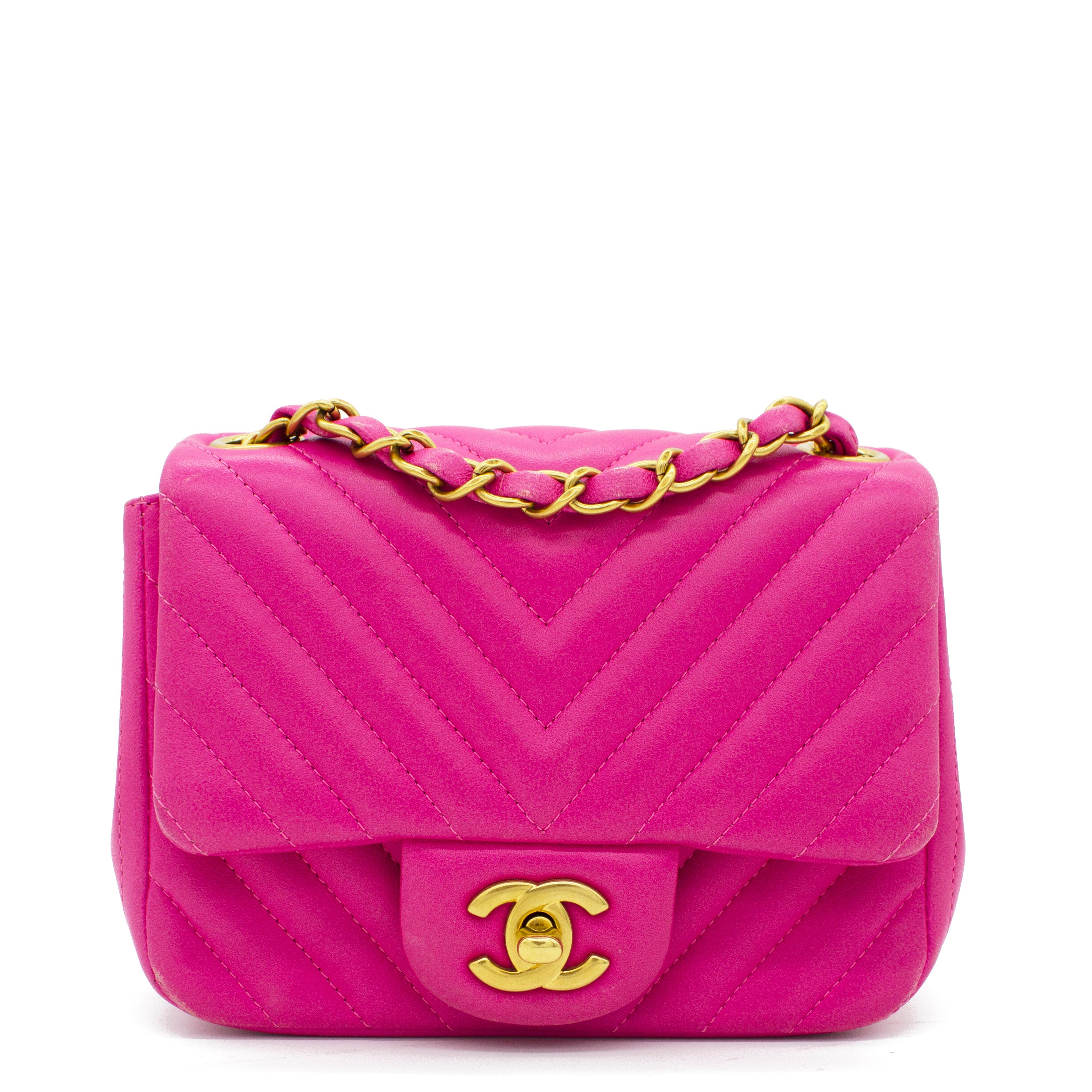 Chevron Mini Square Flap Bag