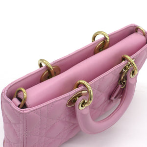 Pink Quilted Leather Runway Bag
