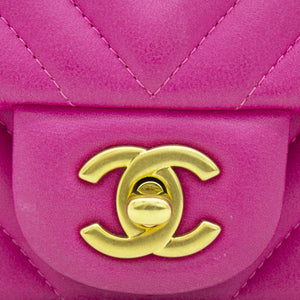 Chevron Mini Square Flap Bag