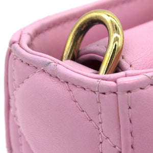 Pink Quilted Leather Runway Bag