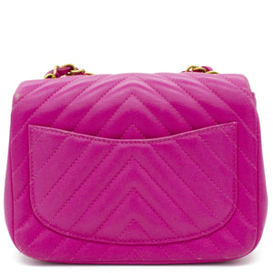 Chevron Mini Square Flap Bag