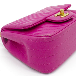 Chevron Mini Square Flap Bag