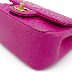 Chevron Mini Square Flap Bag