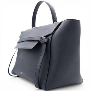 Grained Calfskin Belt Bag Navy Mini