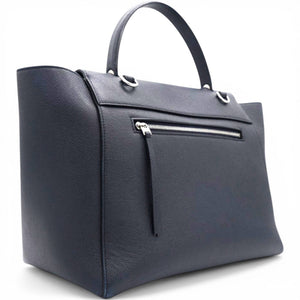Grained Calfskin Belt Bag Navy Mini