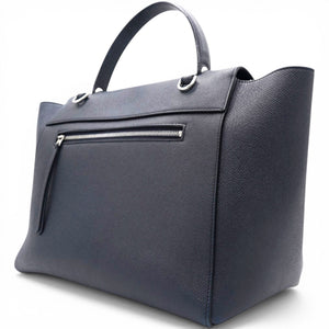 Grained Calfskin Belt Bag Navy Mini