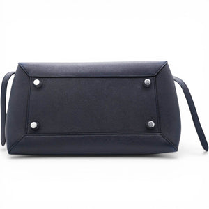 Grained Calfskin Belt Bag Navy Mini