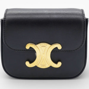 Mini Triomphe in Shiny Calfskin Black