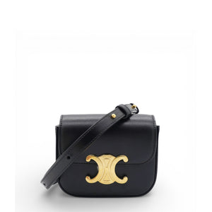 Mini Triomphe in Shiny Calfskin Black