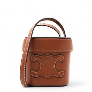Smooth Calfskin Cuir Triomphe Box Tan