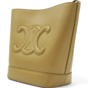 Smooth Calfskin Cuir Triomphe Bucket Bag Tan