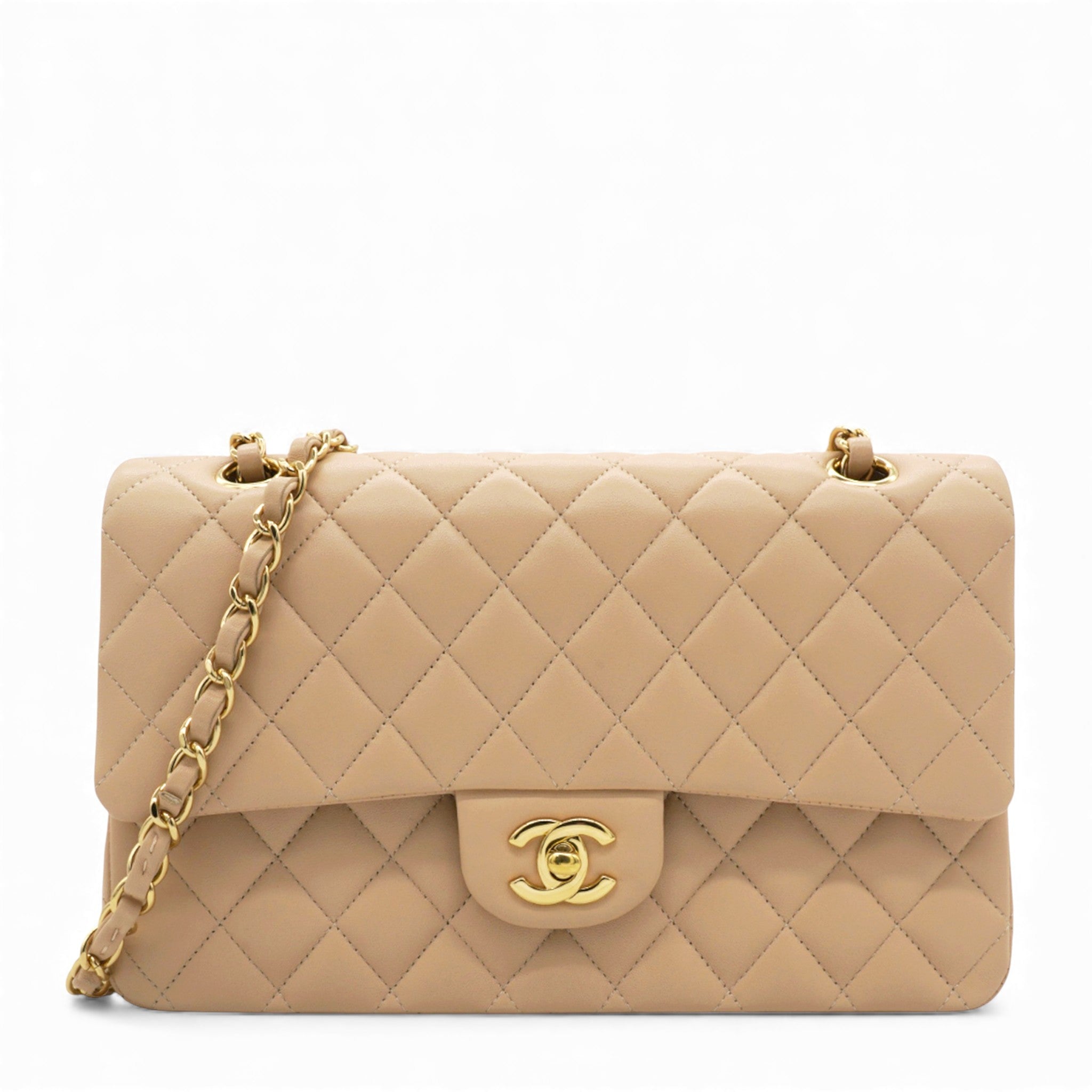 Classic Flap Medium Beige Lambskin