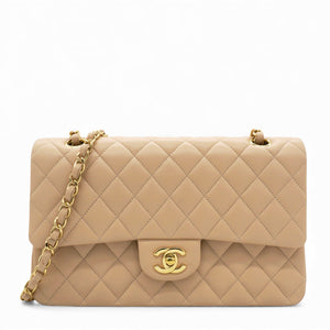 Classic Flap Medium Beige Lambskin