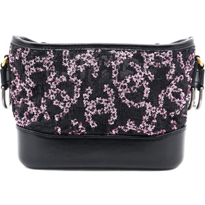 Sequin Small Gabrielle Hobo Black/Gold