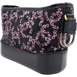 Sequin Small Gabrielle Hobo Black/Gold