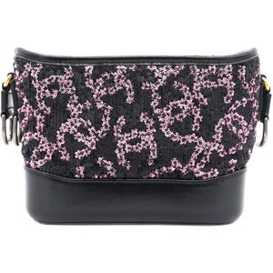 Sequin Small Gabrielle Hobo Black/Gold