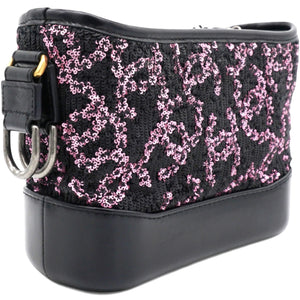 Sequin Small Gabrielle Hobo Black/Gold