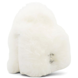 White Long Fluffy Mohair Fur Clutch Bag Classic Double C Turn Lock Luxury Evening Handbag